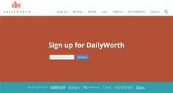 Desktop Screenshot of dailyworth.com